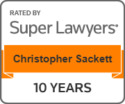Chris Sacket Super Lawyers Milestone Badge
