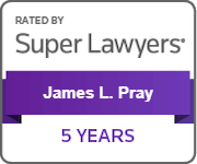 James Pray Super Lawyers Milestone Badge
